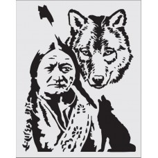 Indiaan en Wolf